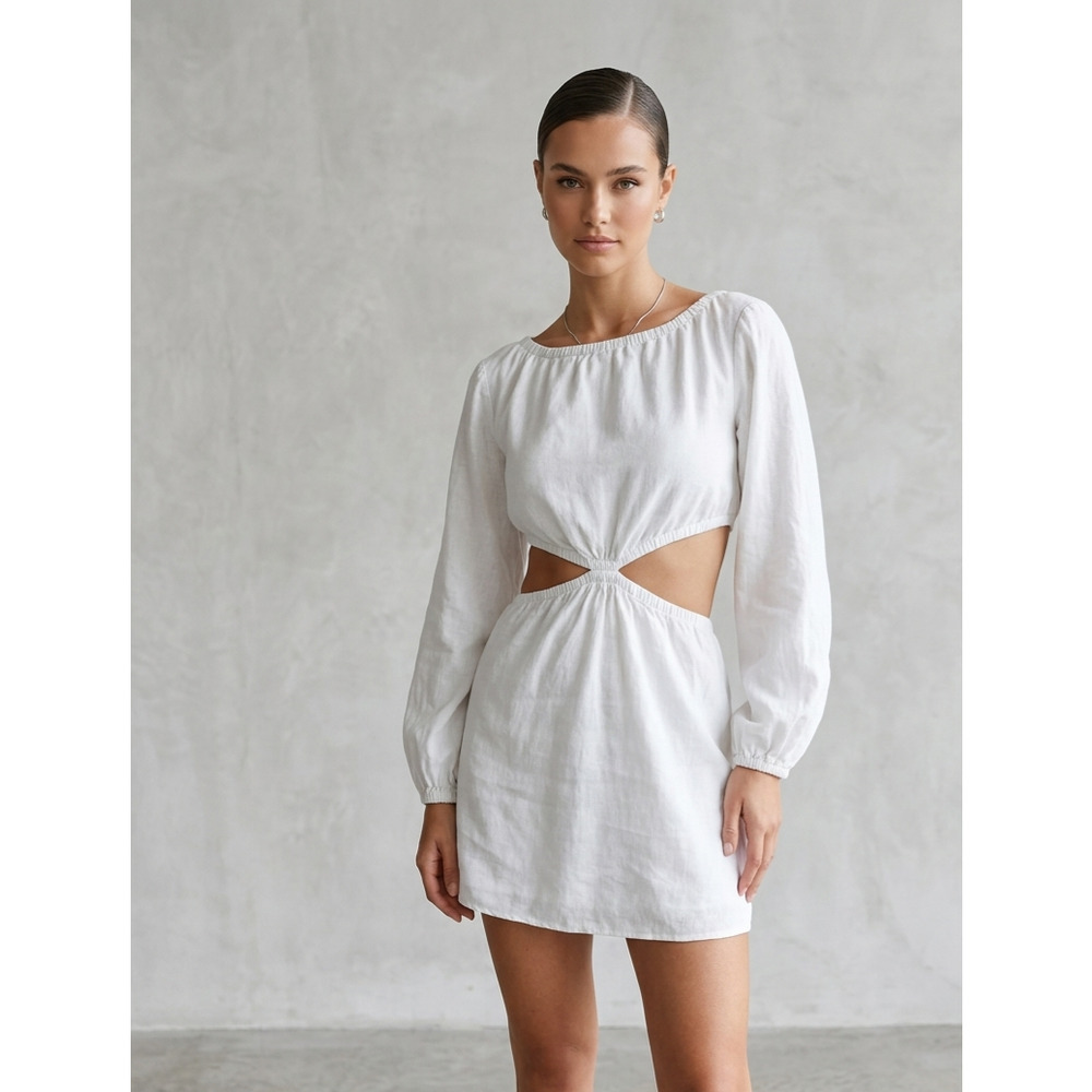 Gianni Bini Boho Cottagecore Cutout Mini Dress Size 0‎